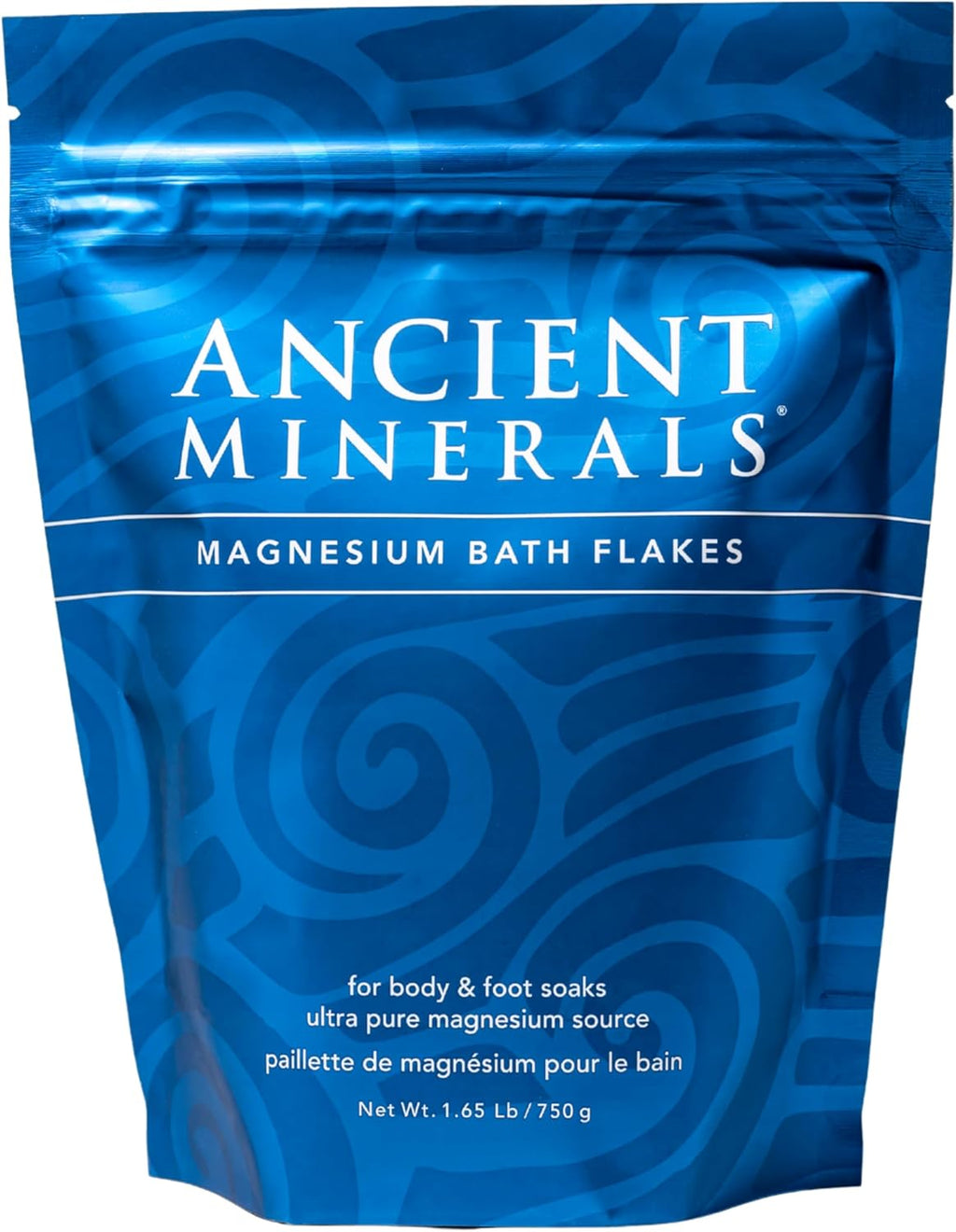 Magnesium Bath Flakes, Epsom Salt Alternative, 1.65Lb | Pure Zechstein Magnesium Chloride Flakes for Soaking & Whole-Body Replenishment. 1.65 Lb Resealable Bag.