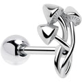 Trippy Mushroom Trio Barbell Tongue Ring