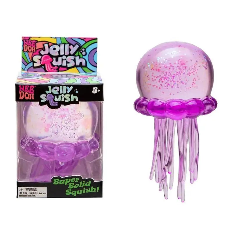 Needoh Fuzz Ball Jellyfish Squishy Blind Box Random Color Soft Stress Relief Toy Cute Relaxing Squeeze Sensory Toy