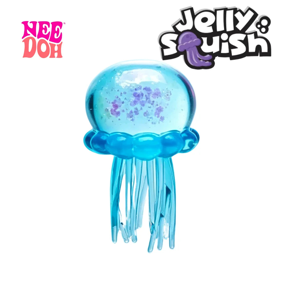 Needoh Fuzz Ball Jellyfish Squishy Blind Box Random Color Soft Stress Relief Toy Cute Relaxing Squeeze Sensory Toy