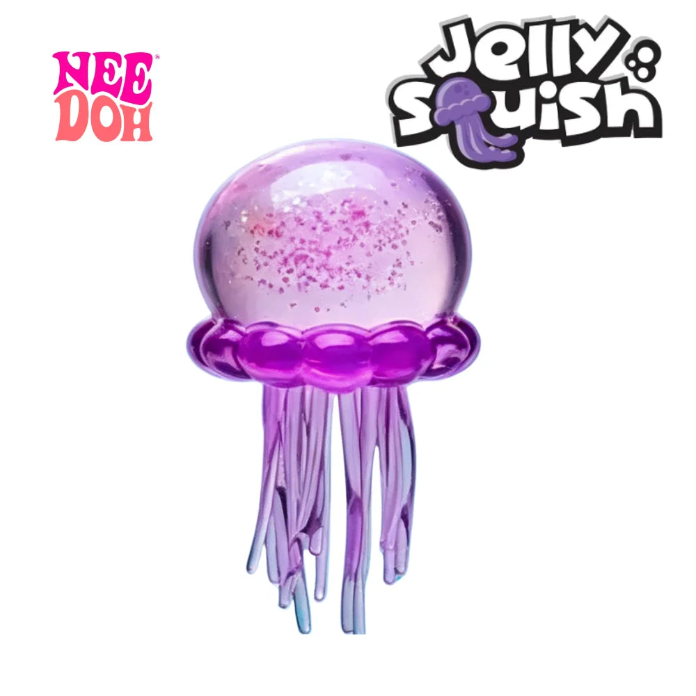 Needoh Fuzz Ball Jellyfish Squishy Blind Box Random Color Soft Stress Relief Toy Cute Relaxing Squeeze Sensory Toy