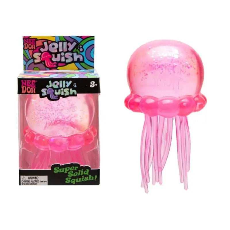 Needoh Fuzz Ball Jellyfish Squishy Blind Box Random Color Soft Stress Relief Toy Cute Relaxing Squeeze Sensory Toy